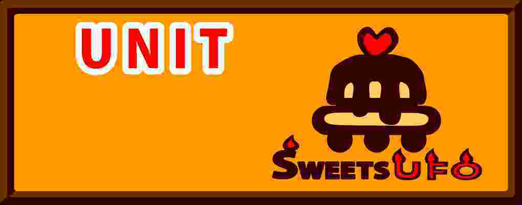 sweets ufoの屋号のオリジナルのロゴデザイン