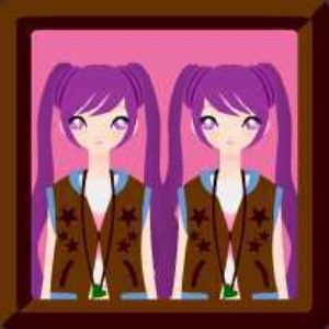ボーカロイドキャラクター双子の女の子のイラスト